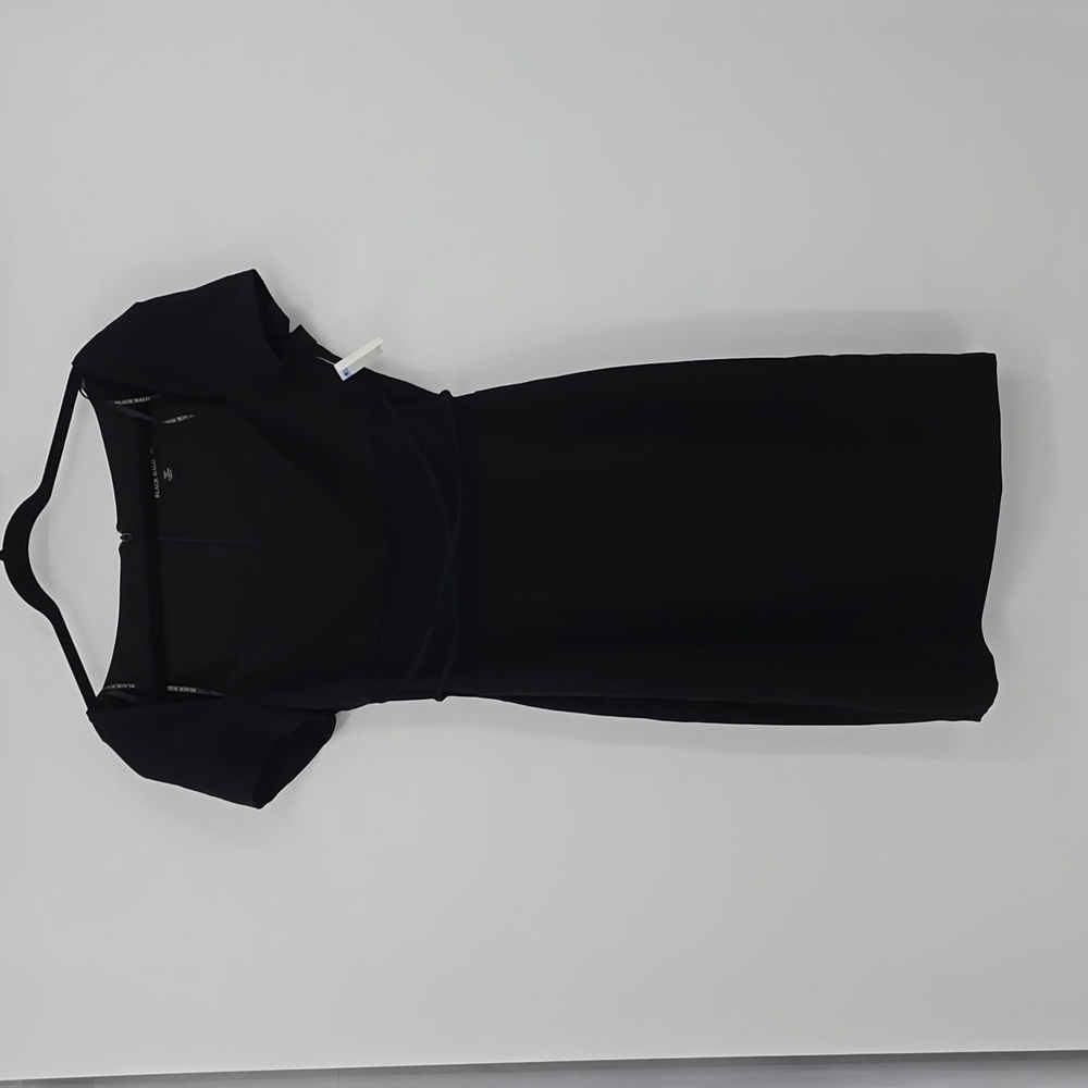 Black Halo Women's Black Izola Mesh Panel Stretch Sheath Dress Size 10